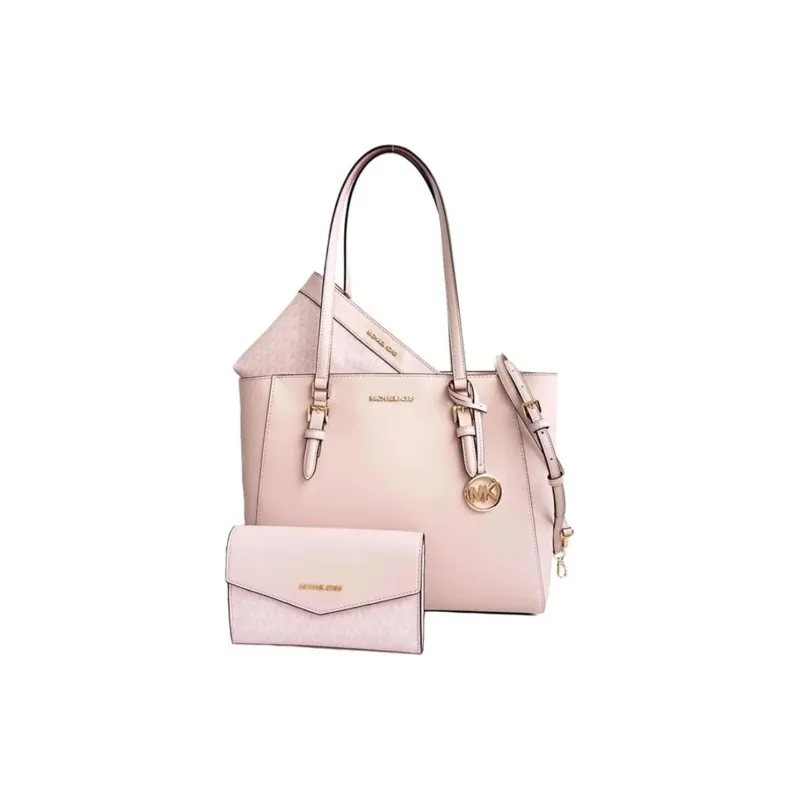 MICHAEL KORS Charlotte Saffiano Leather Shoulder Bag, Crossbody Bag, Handbag Tubas Women's Blush Pink-1