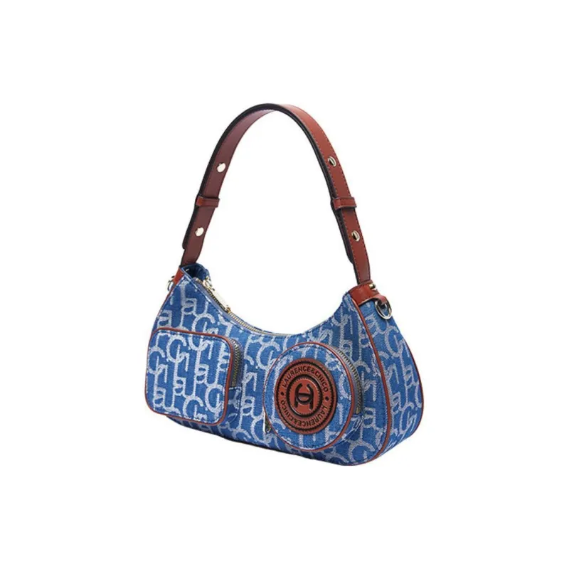Laurence & Chico Denim Shoulder Bag Crossbody Bag Clutch Regular Women's Blue-1