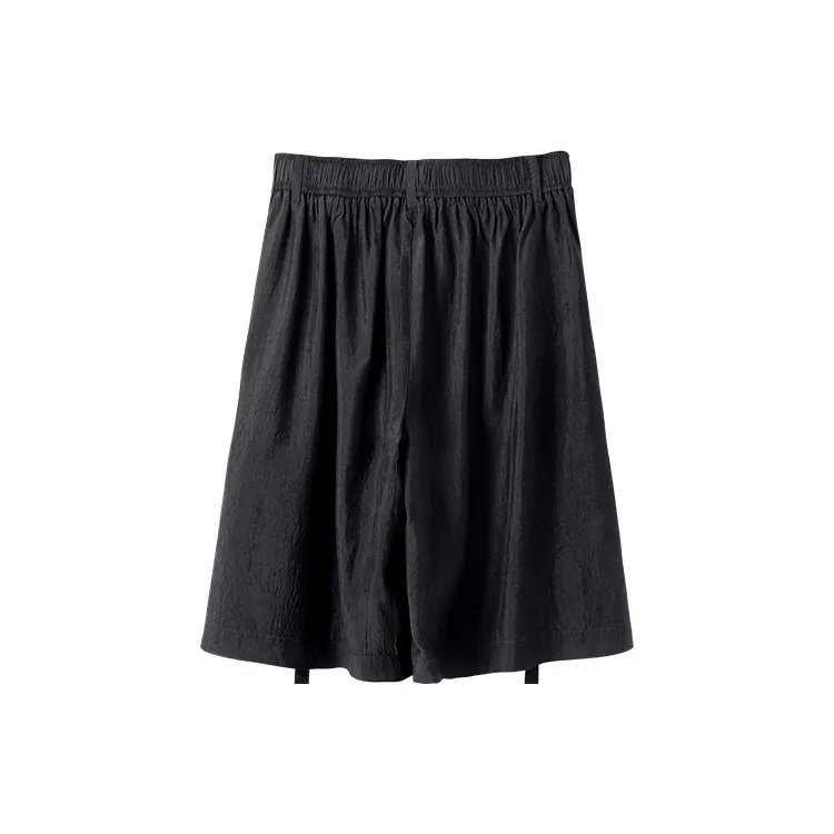 HUANXIANGZHE Casual Shorts Unisex Black-1