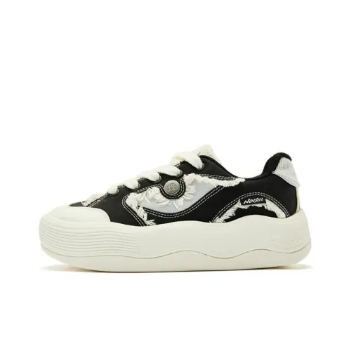 QIAODAN Dry Skateboard Shoes Women's Low-Top Black/White