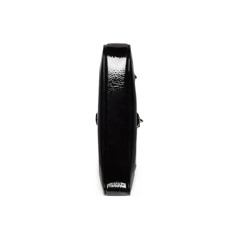 GUCCI Patent Leather Crossbody Bag Shoulder Bag Women's Black-4