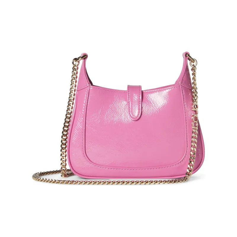 GUCCI Patent Leather Crossbody Bag, Shoulder Bag Women's Pink-3
