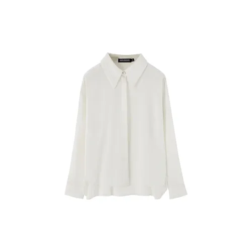 SOON FLOWER Chiffon Shirts Women's Off White