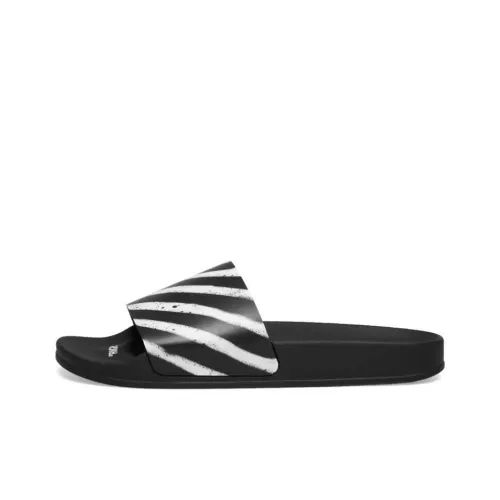 OFF-WHITE Spray Stripes Slider Black