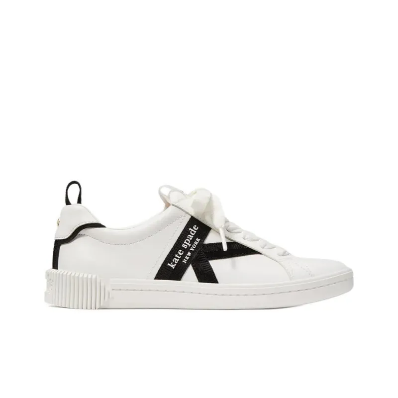 kate spade Signature Logo-tape Leather Sneakers-1
