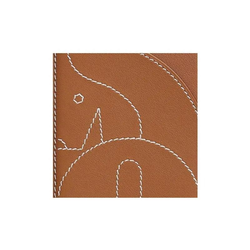 HERMES Magsafe Swift Leather Card Holder Men's Brown-4