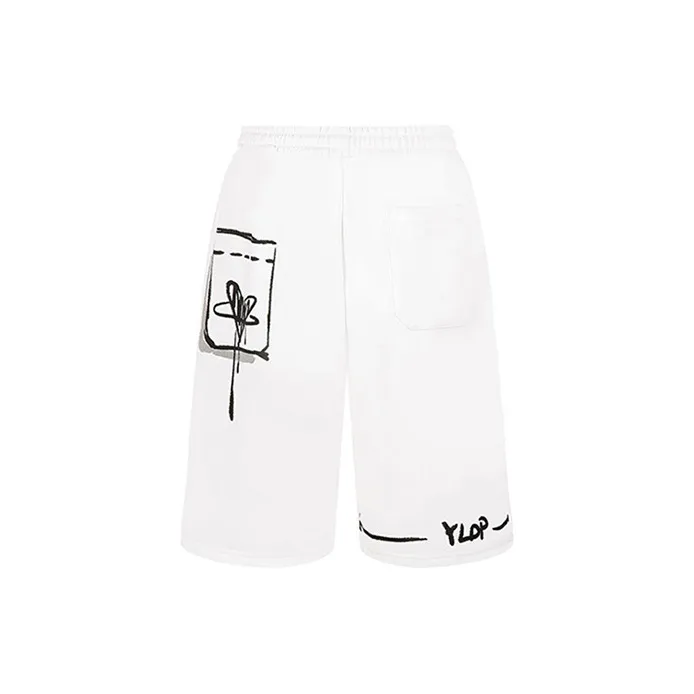 YLDP Casual Shorts Unisex White-1