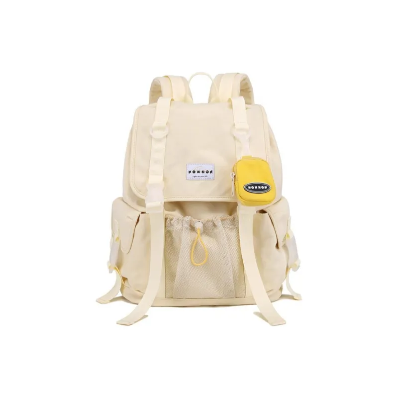 NOXXON Nylon Backpack Large Size Women's Custard-1