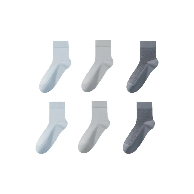 H YXIANG Mid Calf Socks Men's 6 Pack-4
