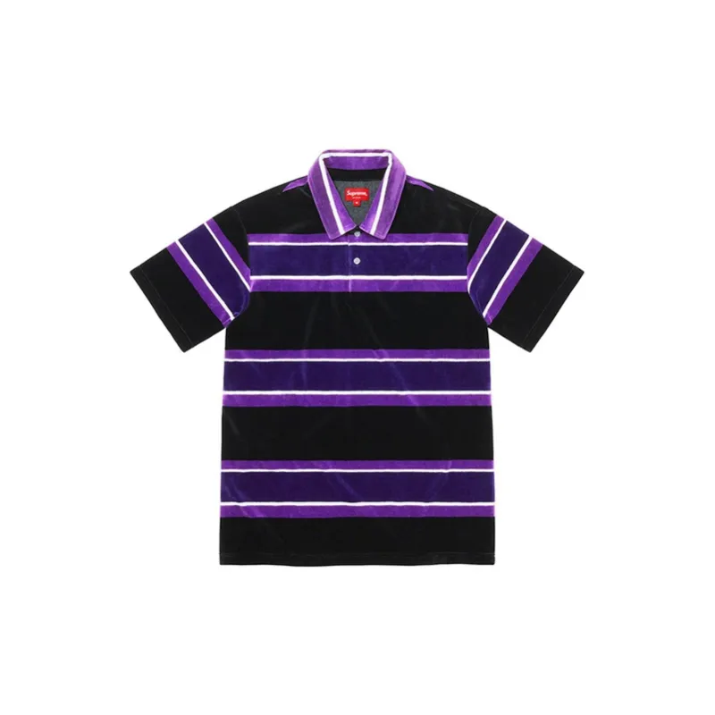 Supreme Stripe Velour Polo-1