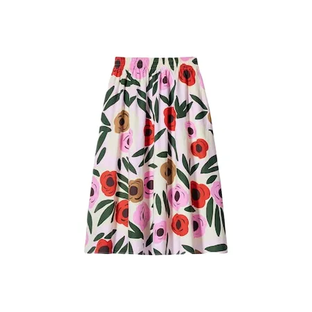 UNIQLO Marimekko Co-brand Casual Long Skirts Women's Pink