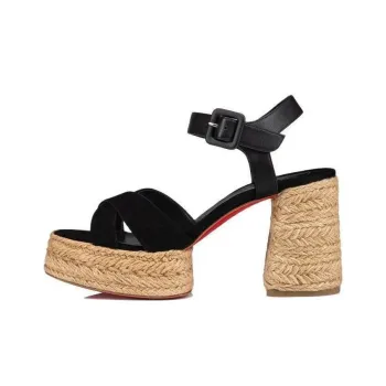 CL LUBOTING Strap Sandals 8.5cm Women's Black