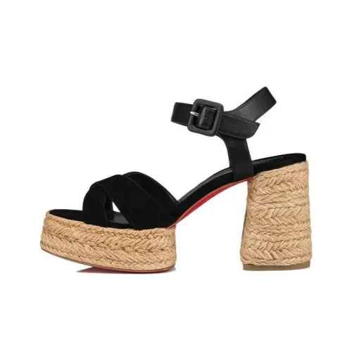 CL LUBOTING Strap Sandals 8.5cm Women's Black