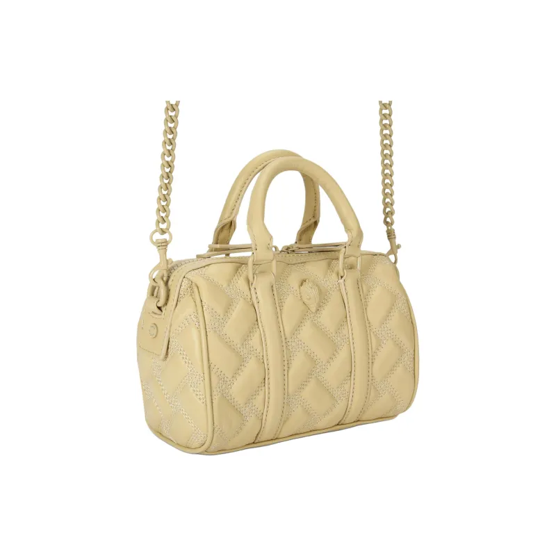 Kurt Geiger London Leather Boston Bag Shoulder Bag Crossbody Bag Handbag Small Size Women's Cream-2