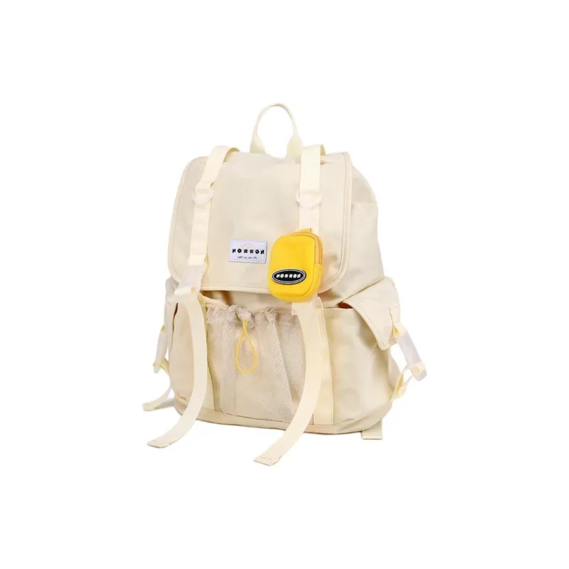 NOXXON Nylon Backpack Large Size Women's Custard-2