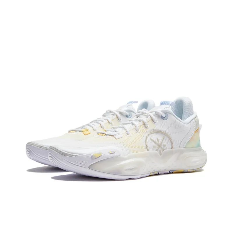 LINING All City 12 Basketball Shoes Men Low Top Standard White-3