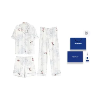 Floating Light Islands Pajama Set Women's Box White Blue