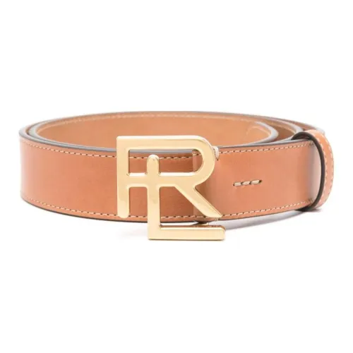 Polo Ralph Lauren Logo Buckle Smooth Buckle Leather Belts Men's Brown 3CM