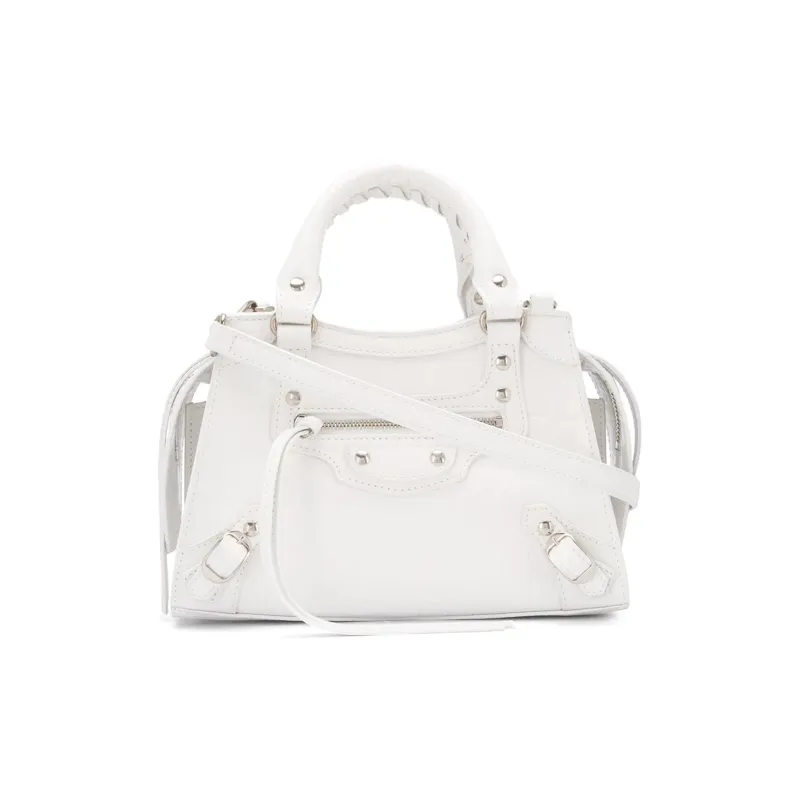 Balenciaga Neo Classic Cow Leather Shoulder Bag Crossbody Bag Handbag Mini Women's White-0