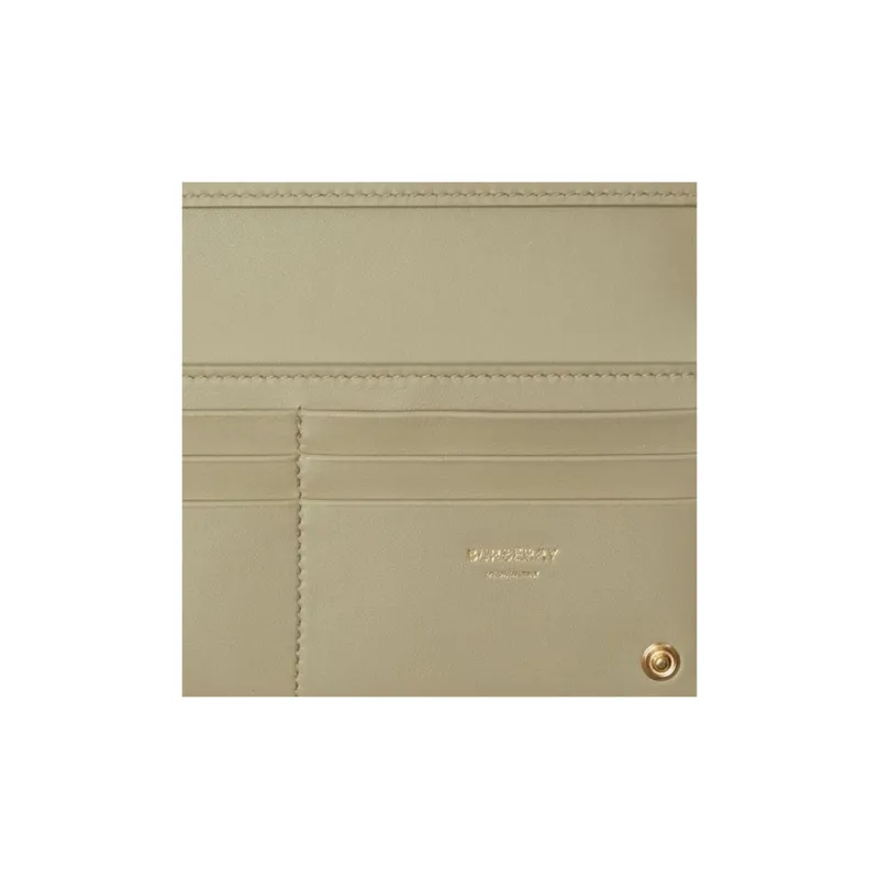 Burberry Polyurethane Wallet Large Size Women's Moss Green-3