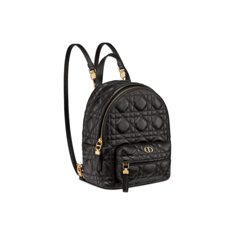 DIOR Sheepskin Backpack Mini Women's Black-1