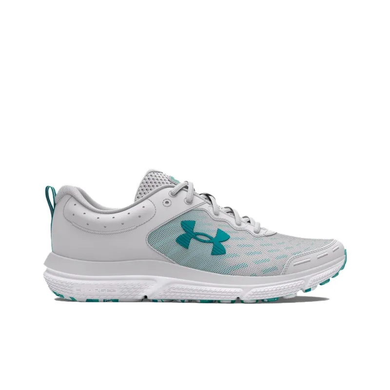Under Armour Charged Assert 10 Cushioning Slip Resistant Low Top Casual Running Shoes Women's Gray Green-1