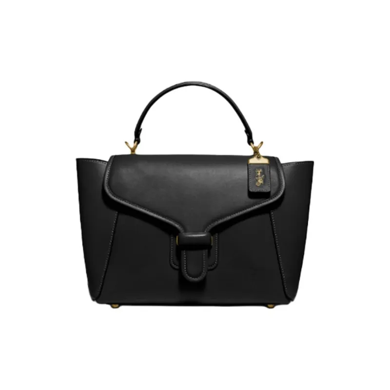 COACH Courier Leather Portable Crossbody Bag Shoulder Bag Women's Black-0