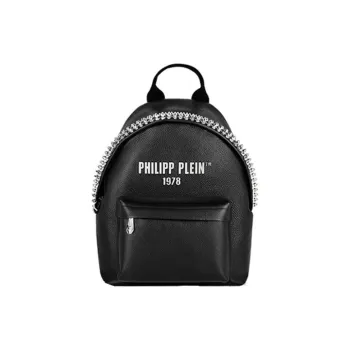 PHILIPP PLEIN Calfskin Backpack Unisex Black