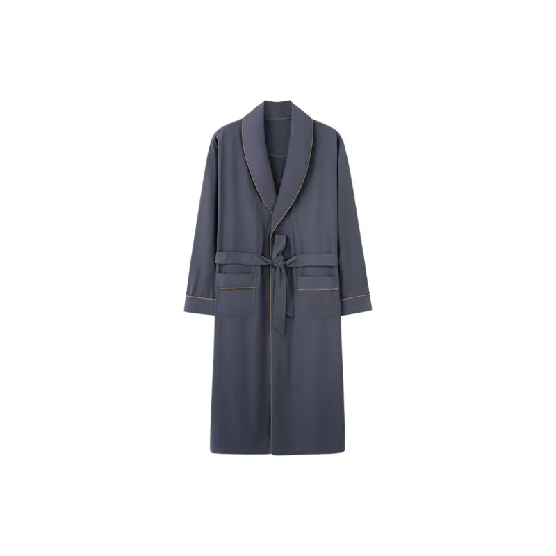 MIIOW Bath Robes Men's Dark Blue-7