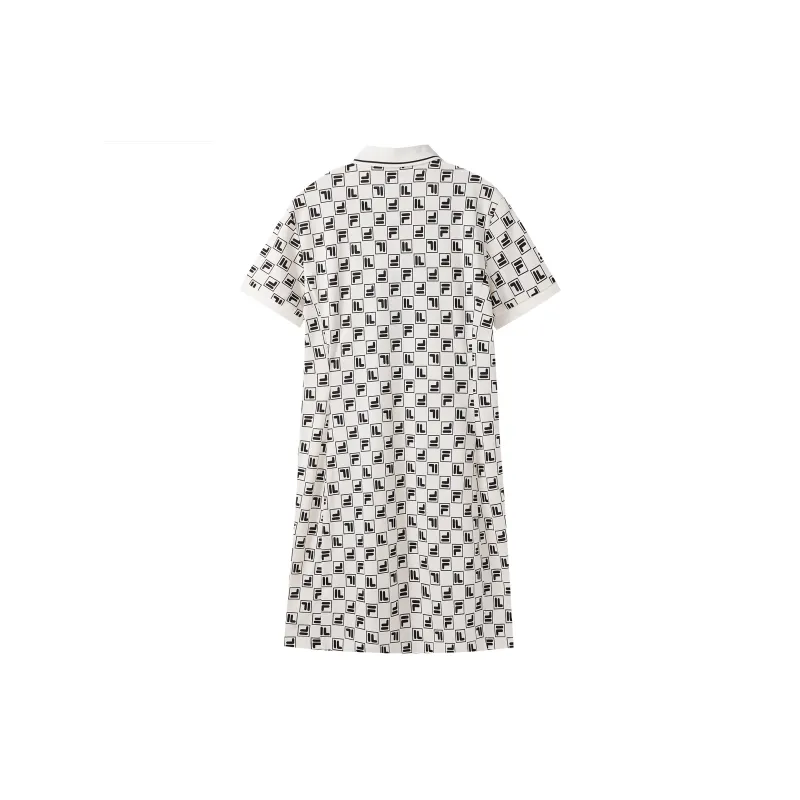 FILA Valentine's Day Collection Short Sleeved Dress Women's All Over Print-1