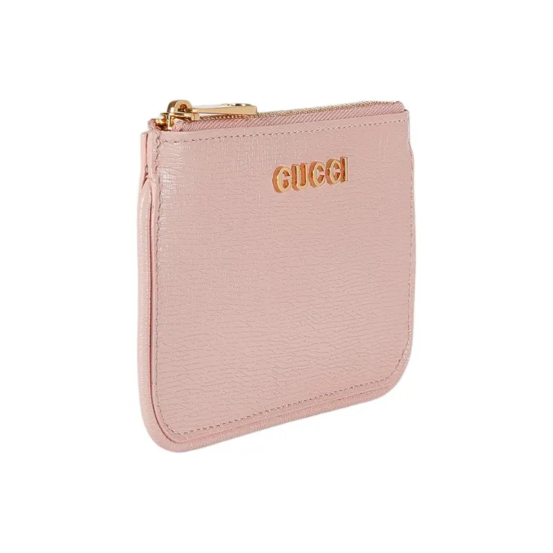 GUCCI Leather Wallet Key Pouch Unisex Light Pink-1
