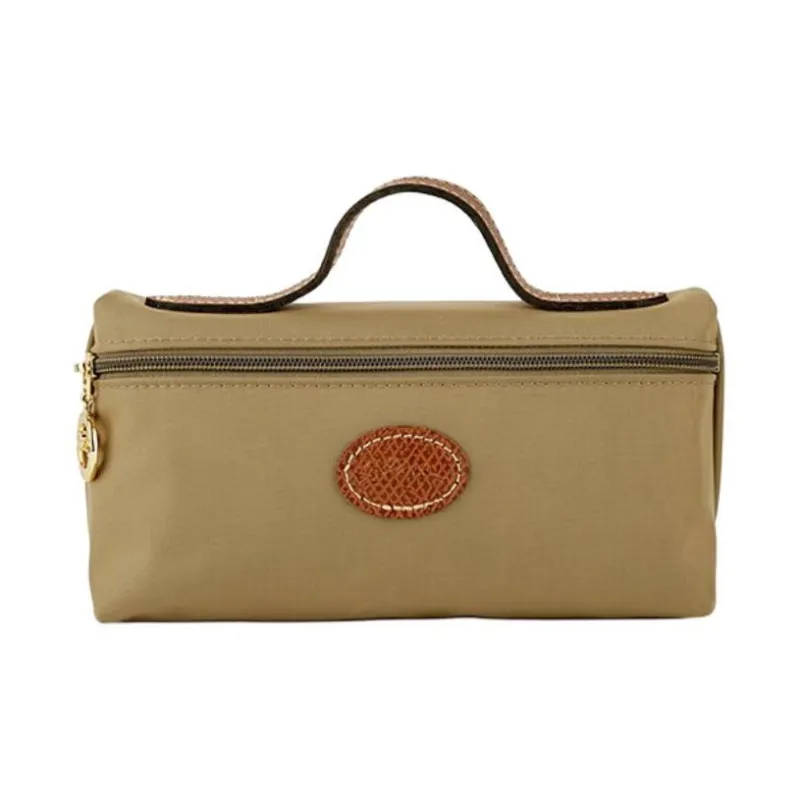 LONGCHAMP Le Pliage Canvas Makeup Bags Clutches Women's Sand Gray-0
