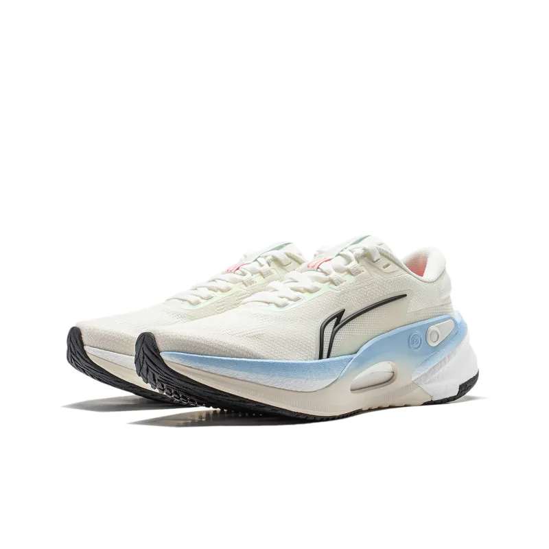 LiNing Furious Rider 7.0 V2 Cushioning Rebound Wear Resistant Slip Resistant Low Top Running Shoes Women's Beige Black-3