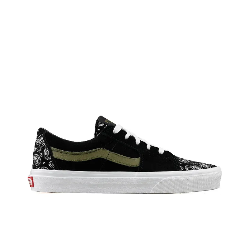 Vans Sk8 Low Paisley Suede Black Green-1