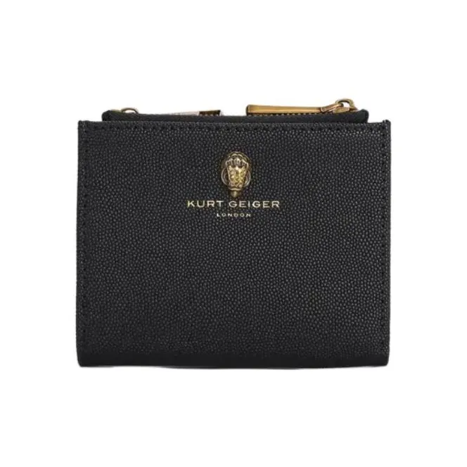 Kurt Geiger London Fish Paste Embossed Cow Leather Wallet Mini Women's Black-0