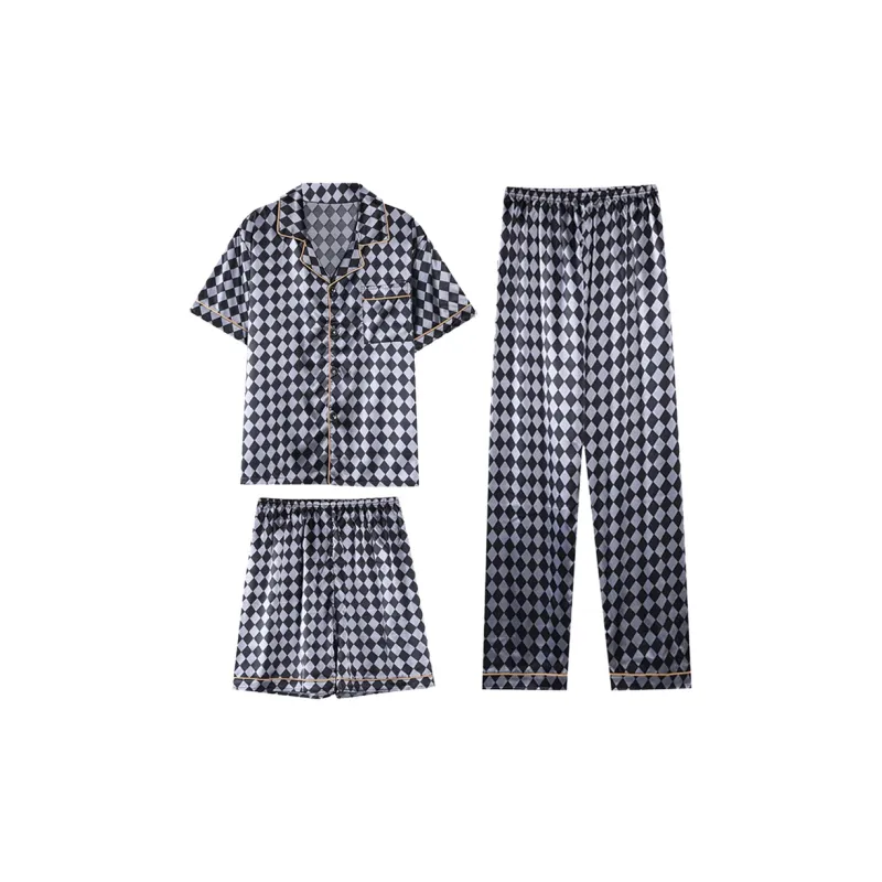 Lan Miao Pajama Set Men's Black-0