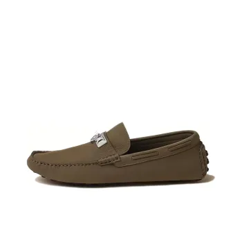 HERMES Irving Loafers Men's Army Green