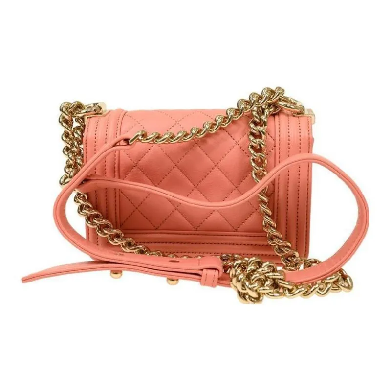 CHANEL 22SS Embossed Calfskin With Grains Lipstick Bag Handbag Shoulder Bag Crossbody Bag Mini Women's Pink-2