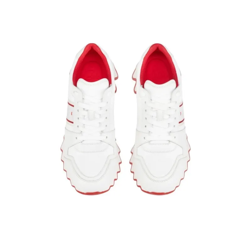 CL LUBOTING Nastroshark Slip Resistant Low Top Casual Shoes Women's White-3