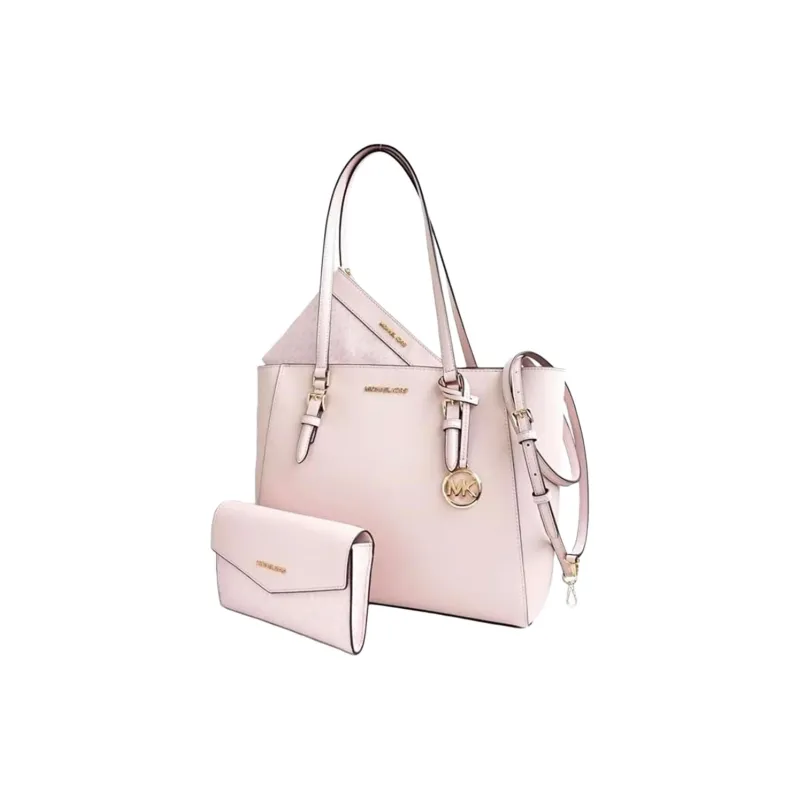 MICHAEL KORS Charlotte Saffiano Leather Shoulder Bag, Crossbody Bag, Handbag Tubas Women's Blush Pink-2