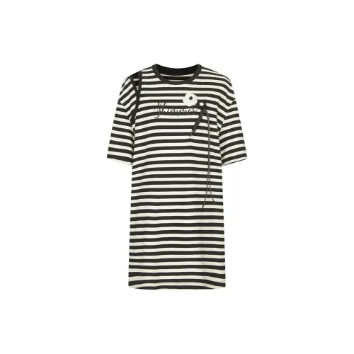 N ONE Short-Sleeved Dresses Women's Black/White Stripe