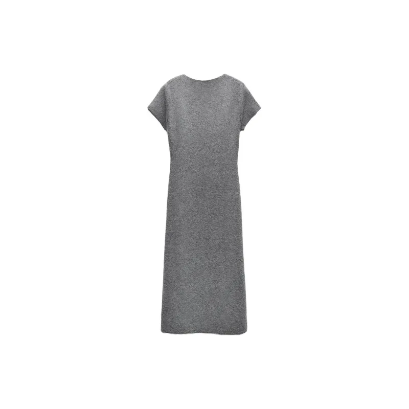 ZARA Short-Sleeved Dresses Women's Gray-1