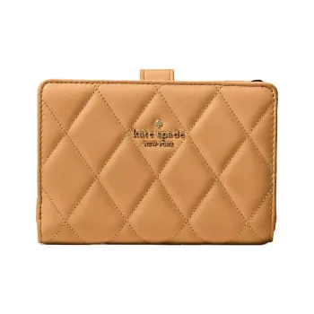 Kate Spade Leather Wallet Medium Size Women's Lifting Tiramisu Mousse