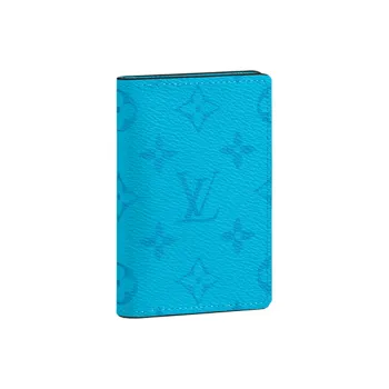 LOUIS VUITTON Pocket Organizer Monogram Eclipse Lagoon Blue