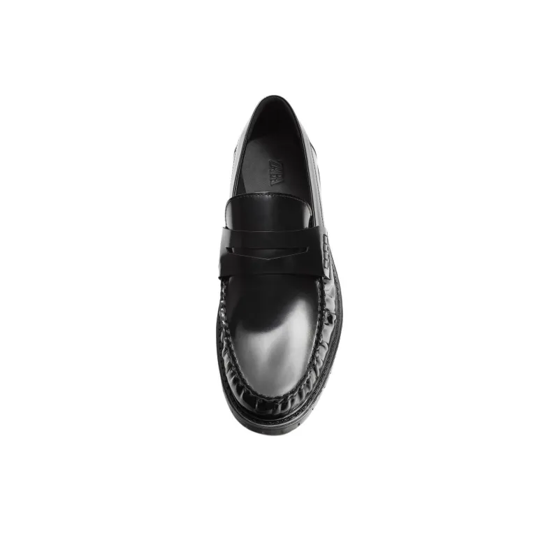 ZARA Loafers Men Black-2