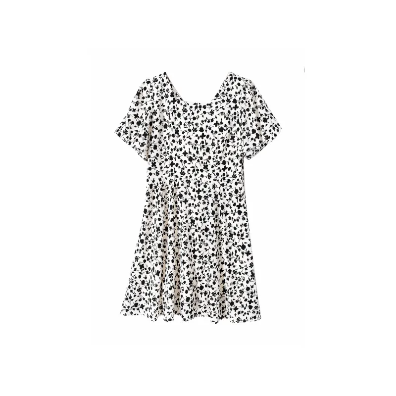 SMEN Summer Short Sleeved Dresses Women's Multicolor-1