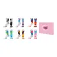 Gift Box Set (Navy Black Gray+Navy Blue Gray+Navy Orange Gray+Navy Blue Green+Navy Yellow Purple+Navy Pink Gray)