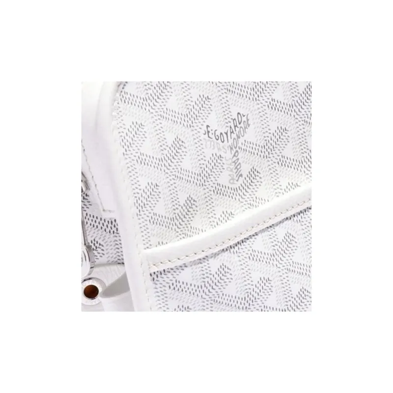 GOYARD JOUVENCE Calfskin Canvas Storage Bags Handheld Toiletry Bags Large Size Unisex White-3
