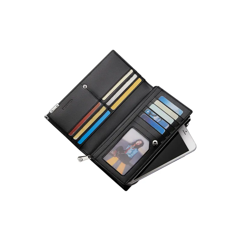 WilliamPOLO Wallets Black Laser Pattern-1