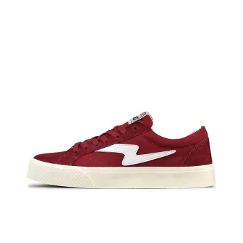 LuzaoT SUPER DRAG Abrasion Resistant Low Top Canvas Shoes Unisex Burgundy